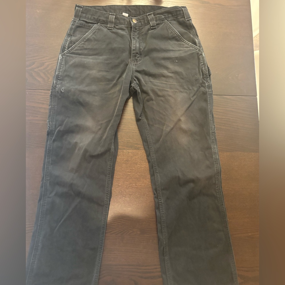 Carhartt Washed Black Relaxed Fit Pants